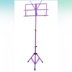 New Lightweight Purple Adjustable Folding Music Stand with Carrying Bag